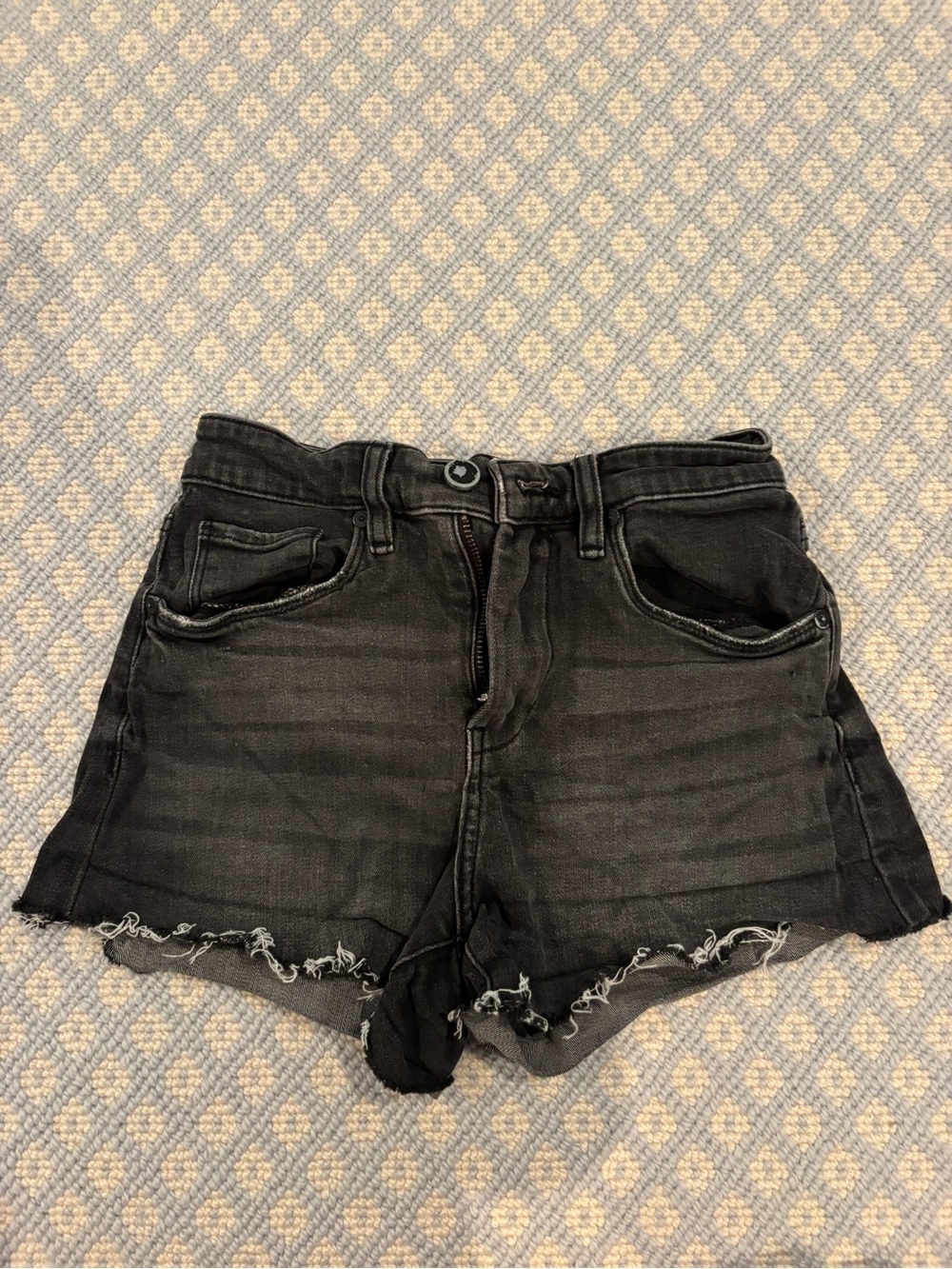 Blank NYC Black Distressed Denim Cutoff Shorts